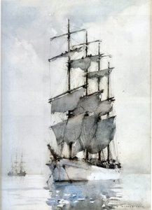 Barca a quattro alberi da Henry Scott Tuke